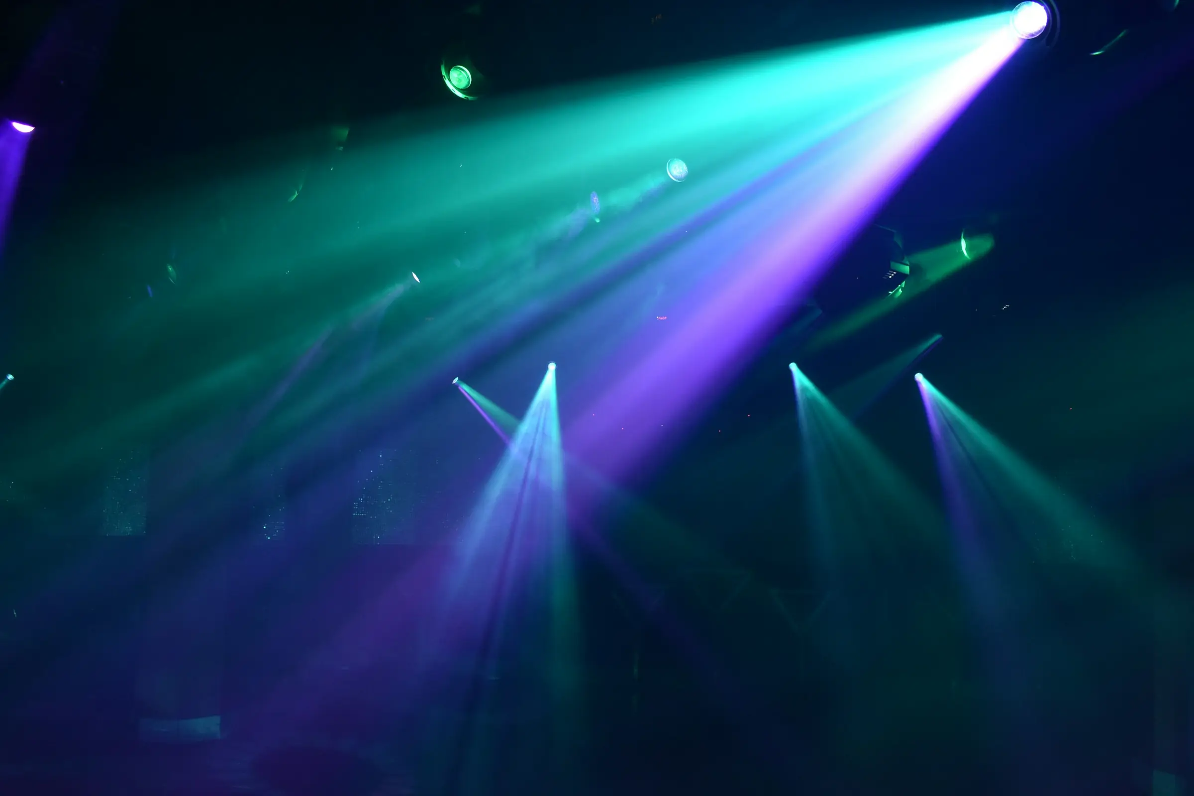 Lights over the crowd at a STATIC show